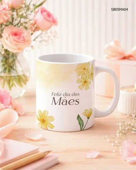Caneca Personalizada para Mãe com Nome e Mensagem