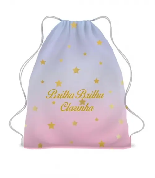 20 Sacochila Mochila Sacolinha Brilha Brilha Estrelinha