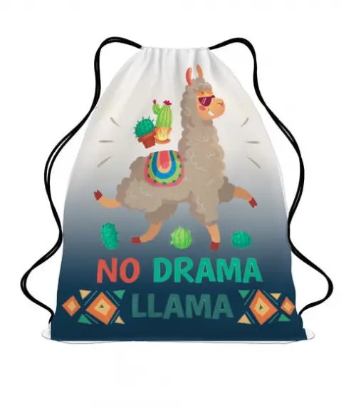 390 Bolsinha Sacochila Mochila Lhama - Lembrancinha Lhama