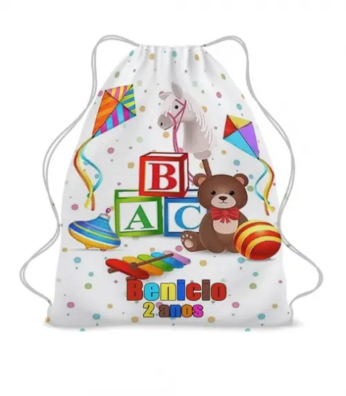 50 Sacochila Mochila Sacolinha Personalizada Brinquedos