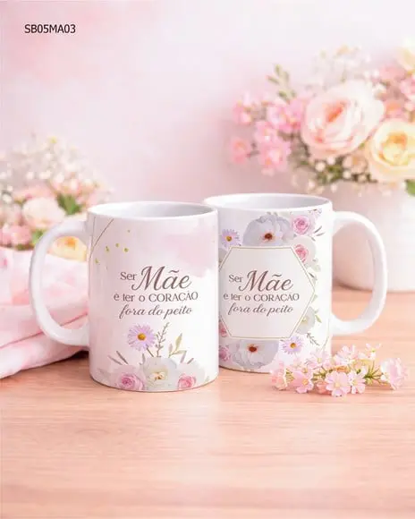 Caneca Dia das Mães Presente Criativo e Afetivo