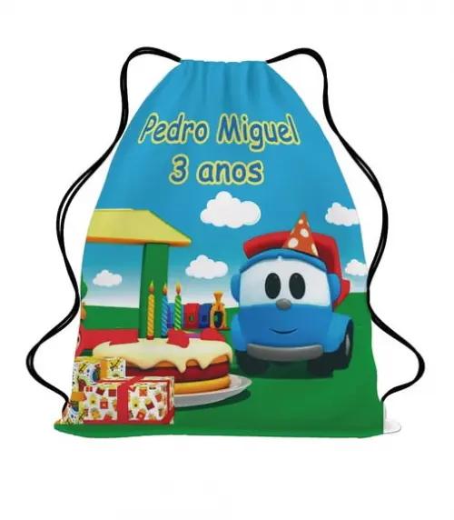 20 Bolsinha Sacochila Mochila Leo o Caminhão