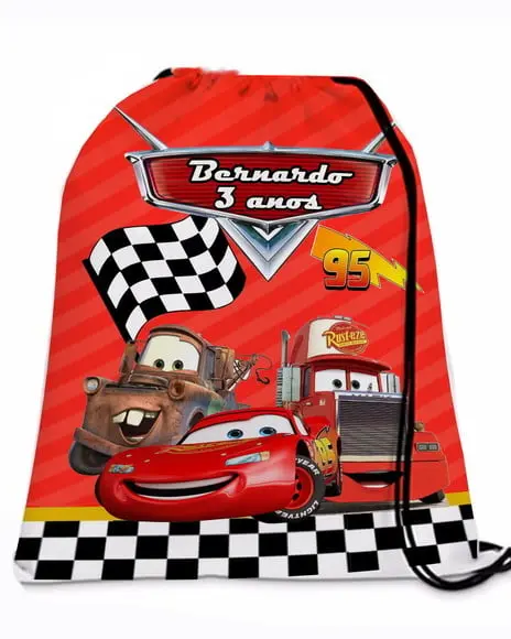20 Mochila Personalizada Carros Disney - Carros