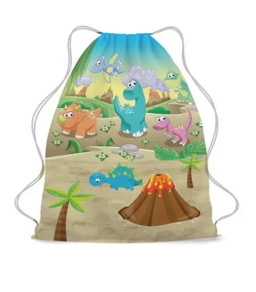 20 Mochila Sacochila Mochilinha Dino Baby- Dinossauro