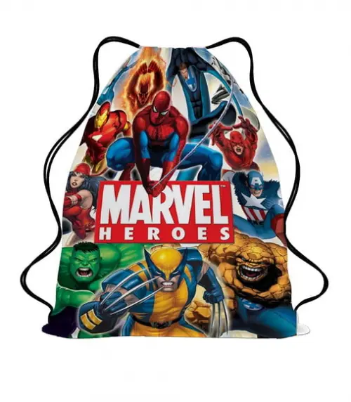 20 Mochila Sacochila Mochilinha Super Heróis Personalizada