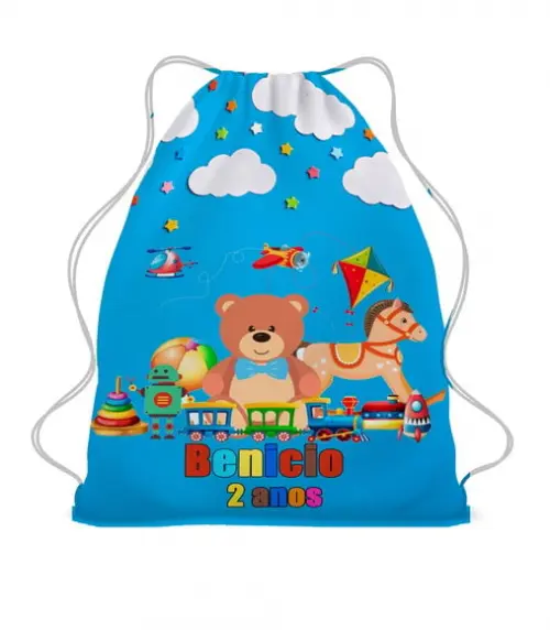 20 Sacochila Mochila Sacolinha Personalizada Brinquedos