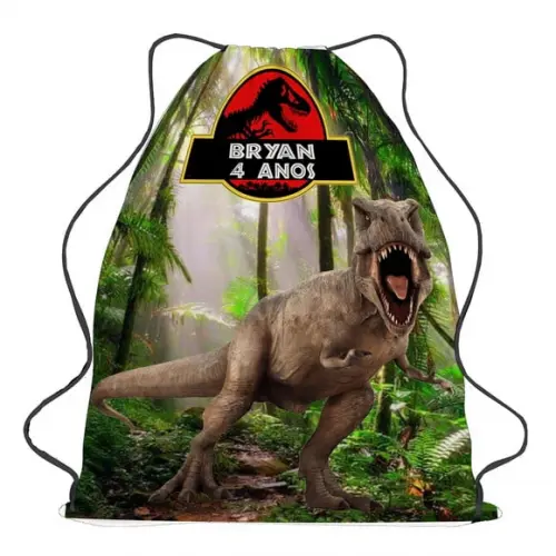 25 Bolsinha Sacochila Mochila Jurassic Pak - Dinossauros