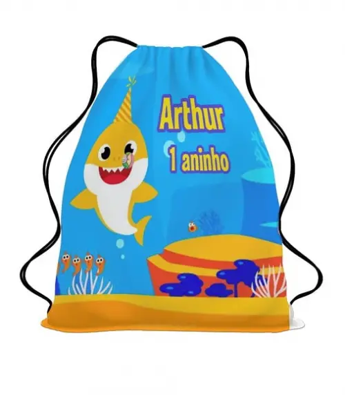 25 Lembrancinha Mochila Personalizada Baby Shark-aniversário