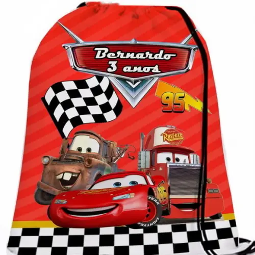 25 Mochila Personalizada Carros Disney - Carros