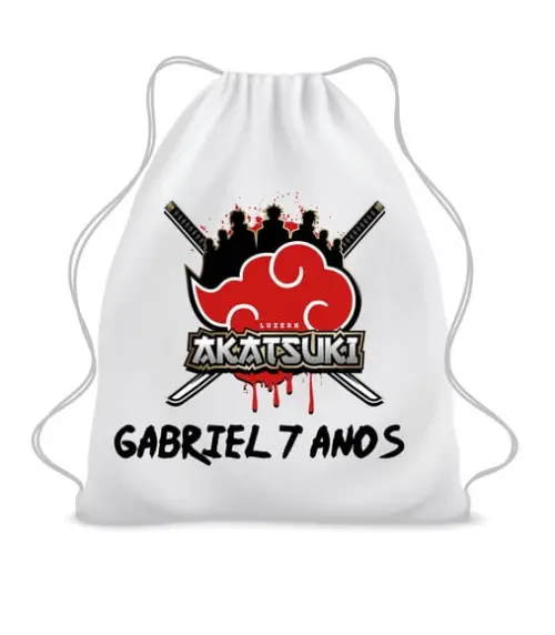 25 Mochila Sacochila Lembrancinha Personalizada Naruto-ninja