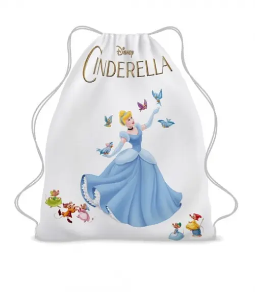 25 Mochila Sacochila Mochilinha Cinderela Personalizada