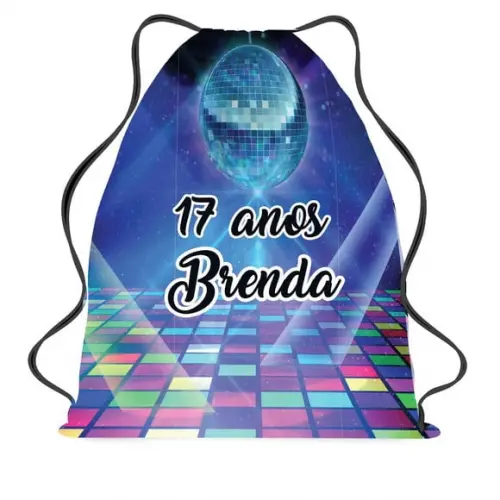 35 Bolsinha Sacochila Mochila Festa Balada Neon Aniversário