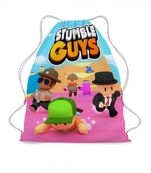 35 Lembrancinha Festa Sacochila Mochila Stumble Guys