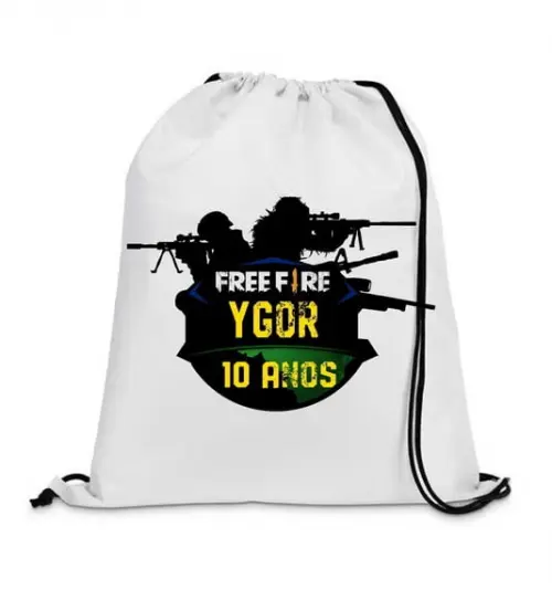 35 Mochila Saco Free Fire Game- Copa do Brasil