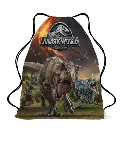 40 Bolsinha Sacochila Mochila Jurassic World Dinossauros