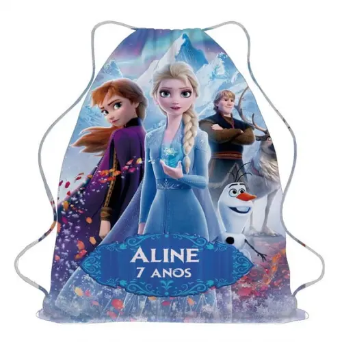 40 Bolsinha Sacochila Mochilinha Frozen - Mochila Frozen