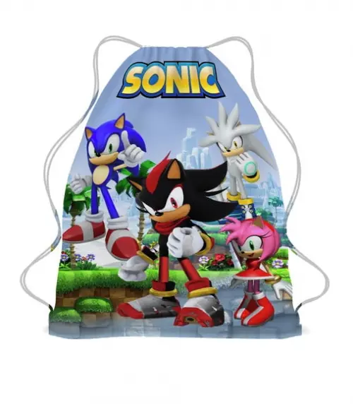 40 Lembrancinha Festa Sacochila Mochila Turma do Sonic