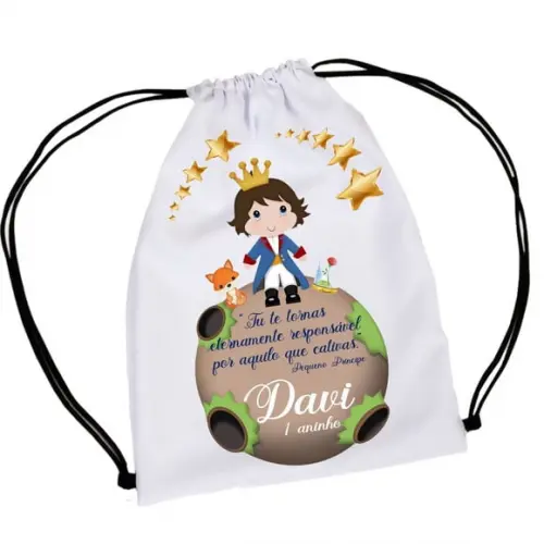 40 Lembrancinha Sacochila Mochila Pequeno Principe