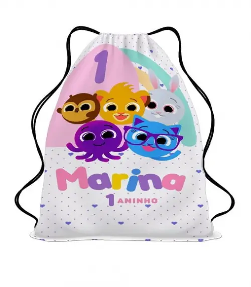 40 Mochila Saco Personalizada Bolofofos- Anivesário