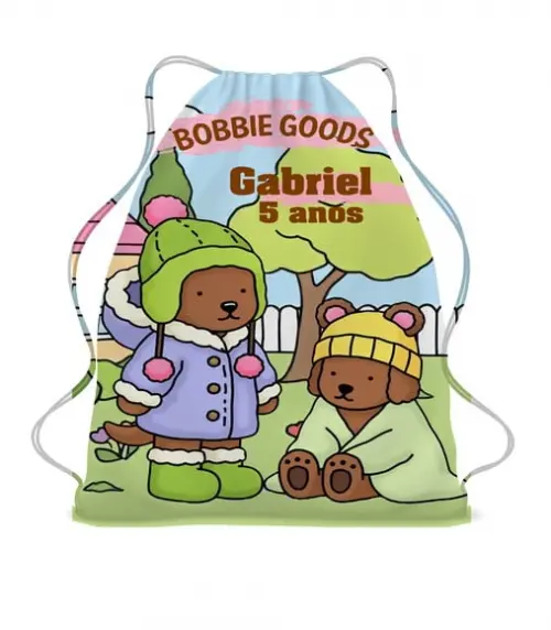 40 Mochila Saco Personalizada Bobbie Goods - Anivesário