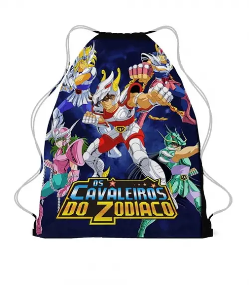 40 Mochila Sacochila Personalizada os Cavaleiros do Zodíaco