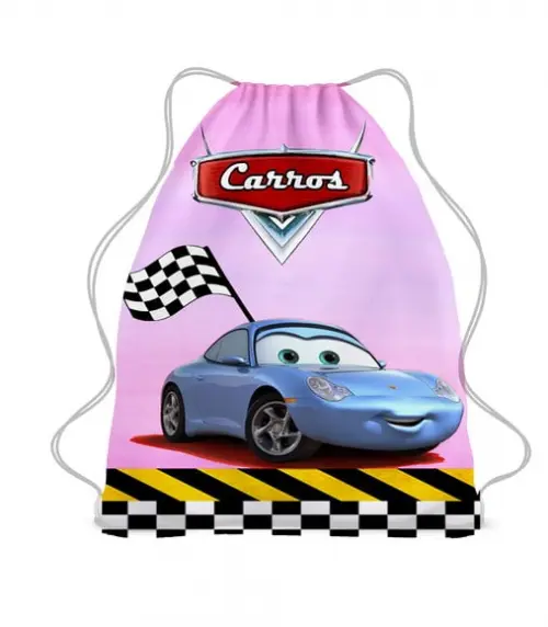 40 Mochila Sacochila Personalizada Carros Disney -sally