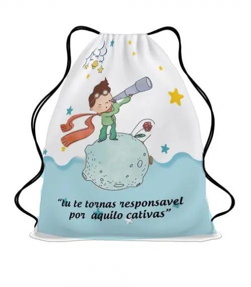 50 Lembrancinha Sacochila Mochila Pequeno Principe