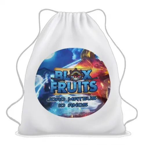 50 Mochila Saco Personalizada Blox Fruits- Aniversário