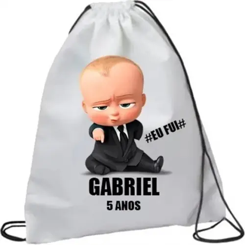 50 Mochila Sacochila Personalizada Poderoso Chefinho