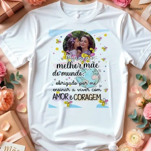 Camiseta Dia das Mães Personalizada -melhor Mãe do Mundo