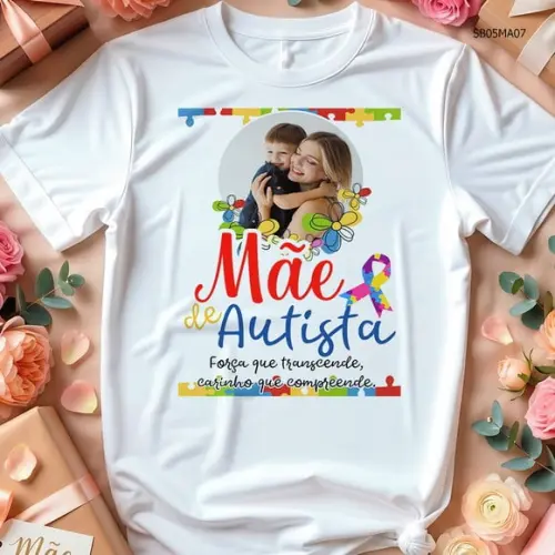 Camiseta Dia das Mães Personalizada - Mãe de Autista