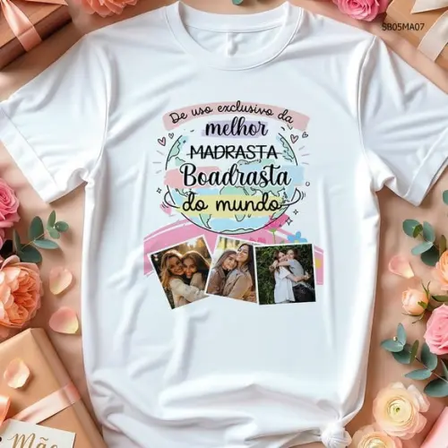 Camiseta Dia das Mães Presente Personalizada -madastra