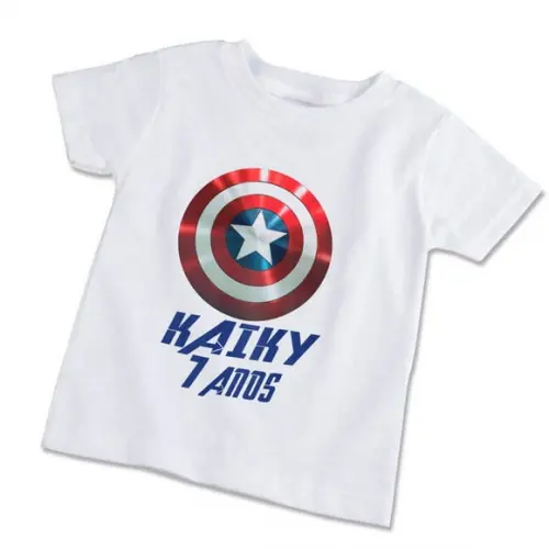 Camiseta Personalizada Capitão Aniversário Capitão América
