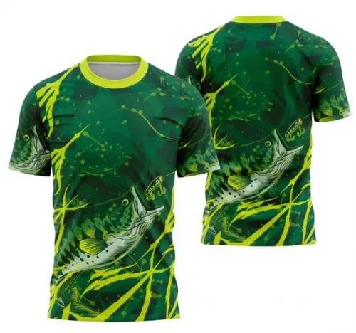 Camiseta Personalizada Pescaria Estampa Total com Nome
