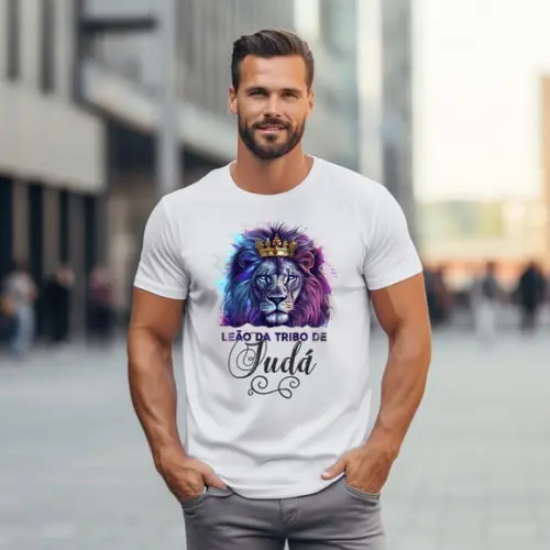 Camiseta Religiosa - Leão da Tribo de Judá