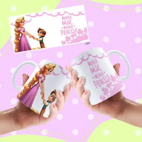 Caneca de Porcelana Dia das Mães Personalizada