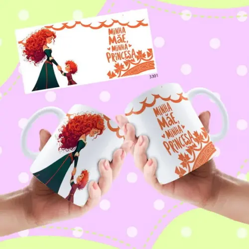 Caneca de Porcelana Dia das Mães Personalizada