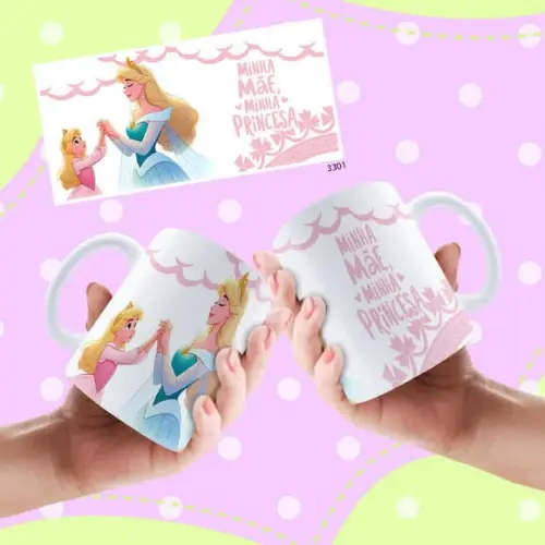 Caneca de Porcelana Dia das Mães Personalizada