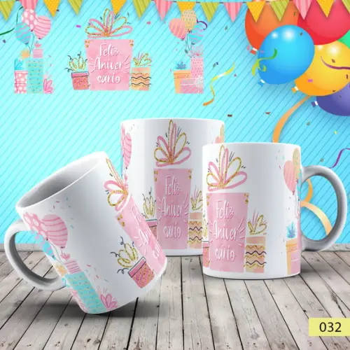 Caneca de Porcelana Personalizada Anivesário