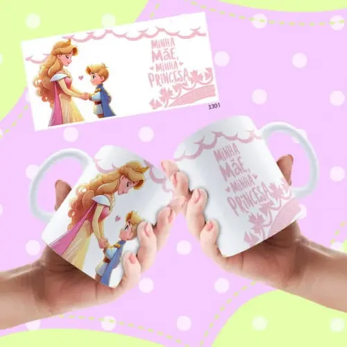 Caneca de Porcelana Personalizada Dia das Mães Presente Cria
