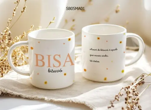 Caneca de Porcelana Presente Dia das Mães com Frase