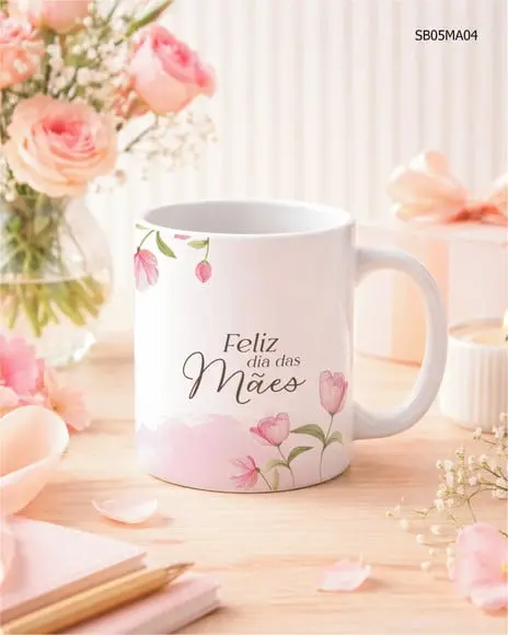 Caneca Personalizada para Mãe com Nome e Mensagem