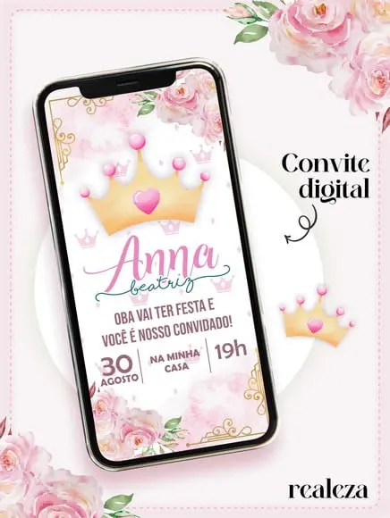 Convite Digital Infantil Personalizado Jardim