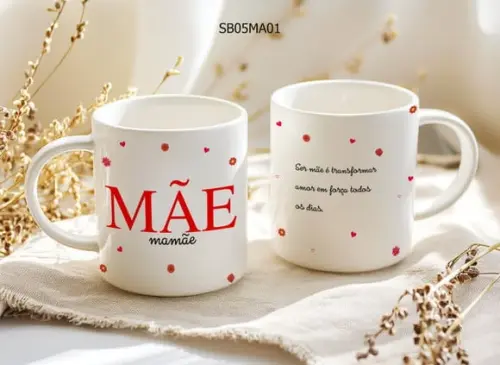 Dia das Mãe Caneca de Porcelana - Presente Criativo