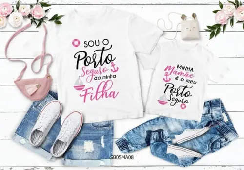 Kit 2 Camisetas Dia das Mães Personalizada - Porto Seguro