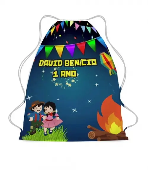 Mochila Saco Festa Junina Personalizado 20x30