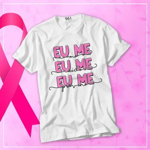 : Camiseta Outubro Rosa de Conscientização-amor