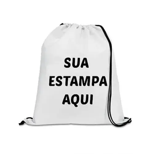 150 Mochila Saco Sacochila com Arte e Logo -tam 20x30