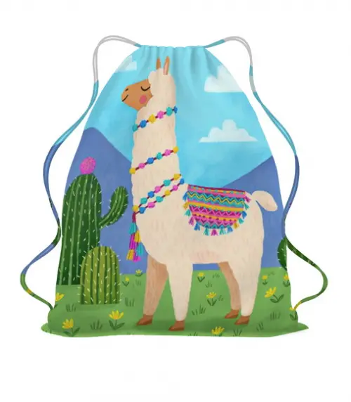 20 Lembrancinha Personalizada Mochila Saco Lhama
