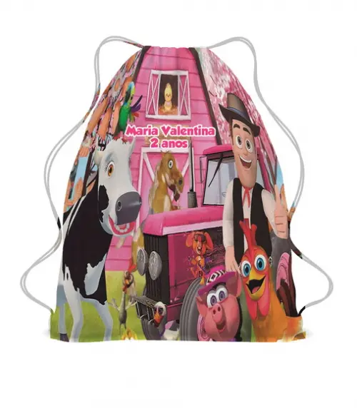 20 Mochila Saco Mochilinha Fazendinha do Zenon